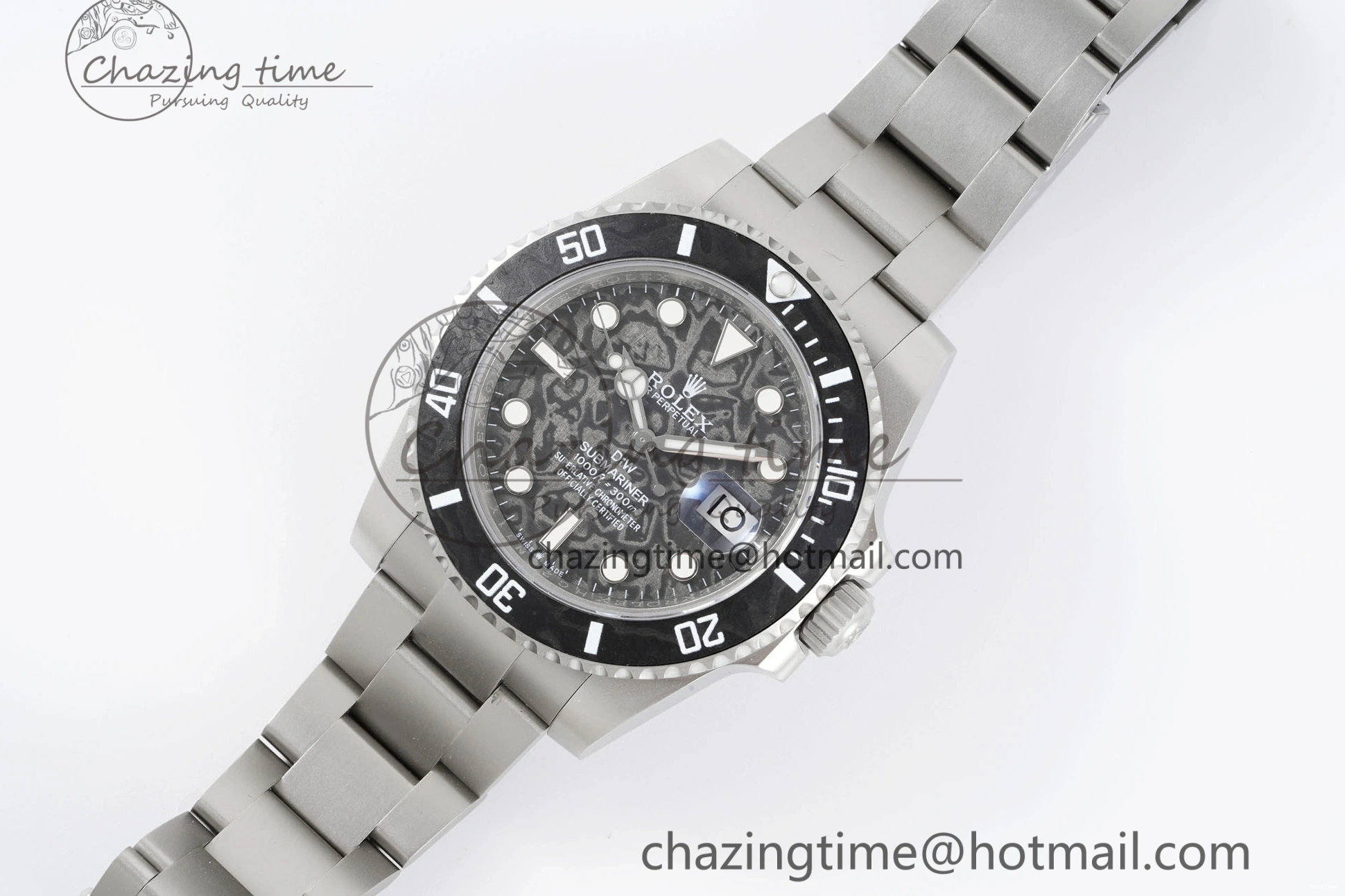 MiroTime 0219 Submariner Sandblasted DIWF Best Edition Carbon Bezel Carbon Dial Dial on SS Bracelet VR ModernLook 2064